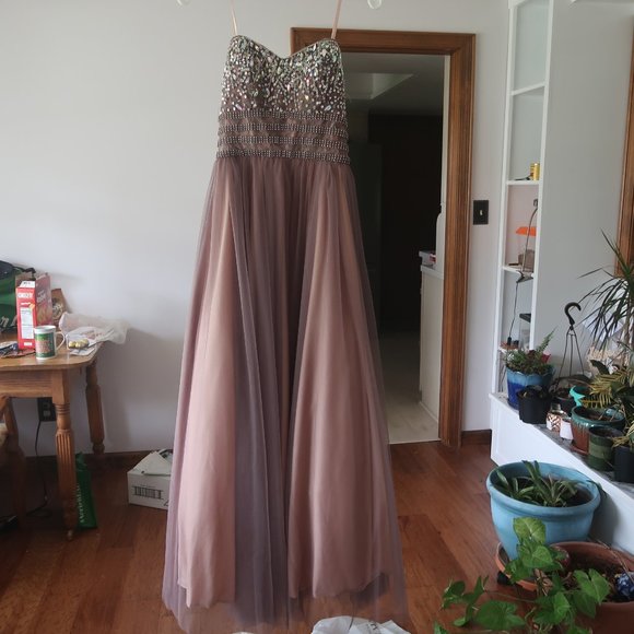 Prom Dress David's Bridal Strapless - Picture 2 of 6